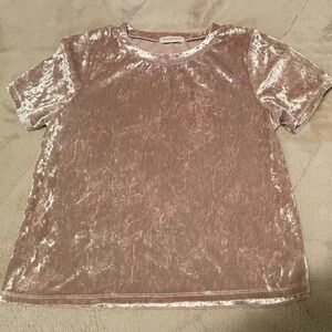 Shimmering Pink Velvet Tee